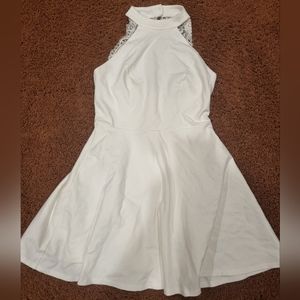 White Halter Dress